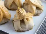 Recept Extra krokante aumônières met champignons, brie en peren