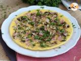 Recept Eenvoudige omelet met champignons, ham en peterselie