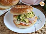 Recept Broodje kalkoen bagel, koolsla, hardgekookt ei