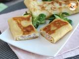 Recept Pannenkoeken gevuld met béchamelsaus, kaas en ham