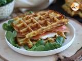 Recept Aardappelwafels - wafelsandwich met gerookte zalm en verse kaas