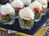 Recept Glaasjes met gerookte zalm en avocado