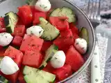Recept Salade van watermeloen en komkommer