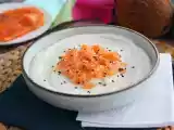 Recept Bloemkoolcrème, kokos en gerookte zalm