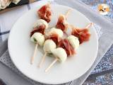 Recept Spiesjes van mozzarella, rauwe ham en zongedroogde tomaat