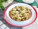 Recept Tortellini met parmezaan, ham en basilicum