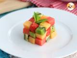 Recept Rubik's cube van fruit, de design fruitsalade