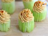 Recept Veganistische komkommer- en hummuscupcakes