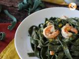 Recept Spirulina pasta met garnalen en citroen: een voedzaam voorgerecht met een unieke smaak