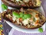 Recept Gevulde aubergines met gegratineerde mozzarella