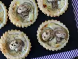 Recept Halloween taartjes met champignons en knoflook en kruidenkaas