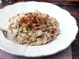 Recept Romige en smakelijke risotto met radicchio, spek en philadelphia