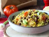 Recept Eiwitrijke quinoasalade met rode bonen en maïs