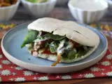 Recept Kipshawarma uit de air fryer, pitabroodje en tahinisaus