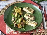 Recept Heilbot uit de air fryer met witte wijnsaus, aardappelen en groenten
