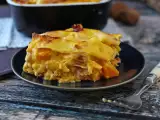 Recept Romige lasagne met pompoen, speck en knapperige walnoten