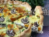 Recept Quiche met champignons en kastanjepompoen