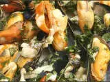 Recept 775. Mosselen met champignons in roomsaus