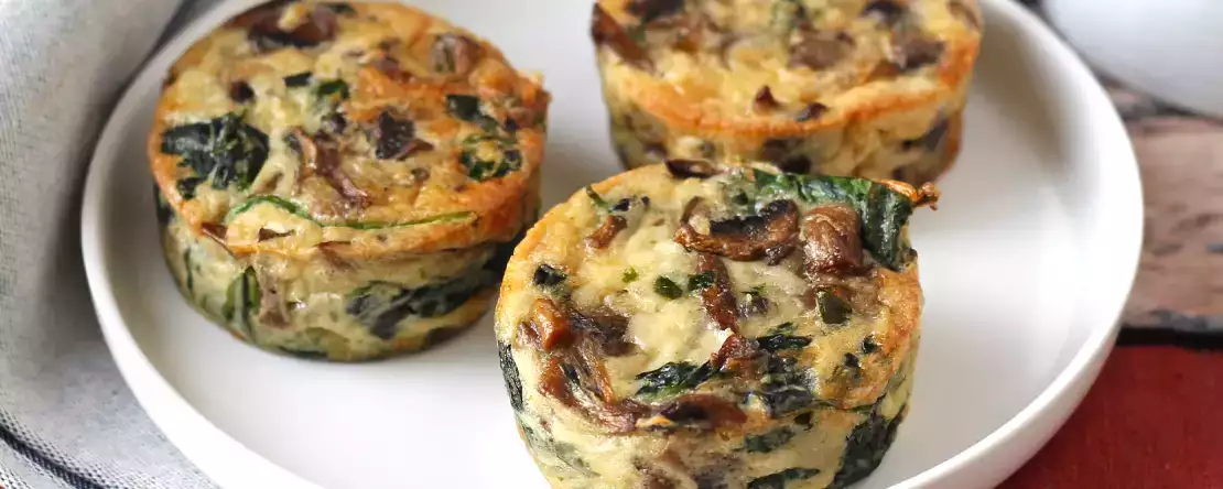 Spinazie en champignon flensjes