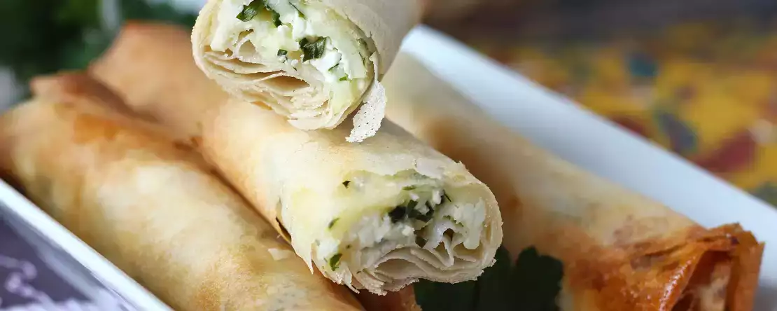 Zelfgemaakte libanese rikakats - air fryer koken