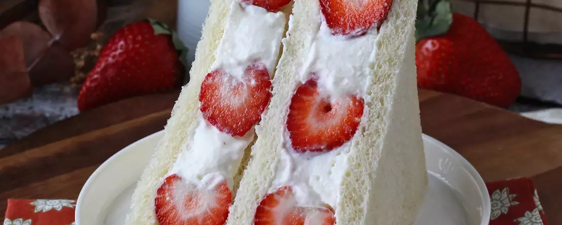 Ichigo sando, het japanse aardbeienbroodje!