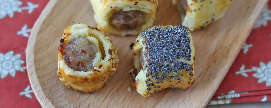 Rustici met worst en kaas uit de heteluchtfriteuse