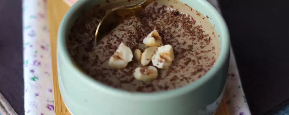 Koffiemousse met zijdezachte tofu: 3 ingrediënten, zonder eieren of room