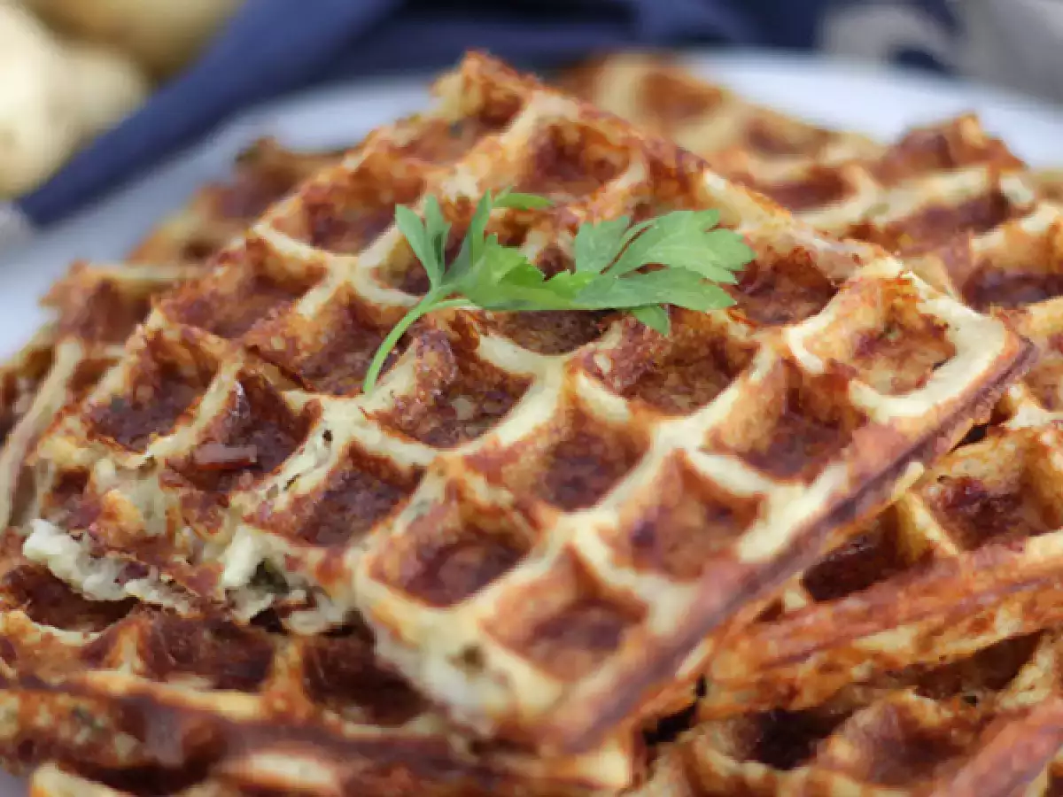 Recept Bacon, comté en aardappelwafels