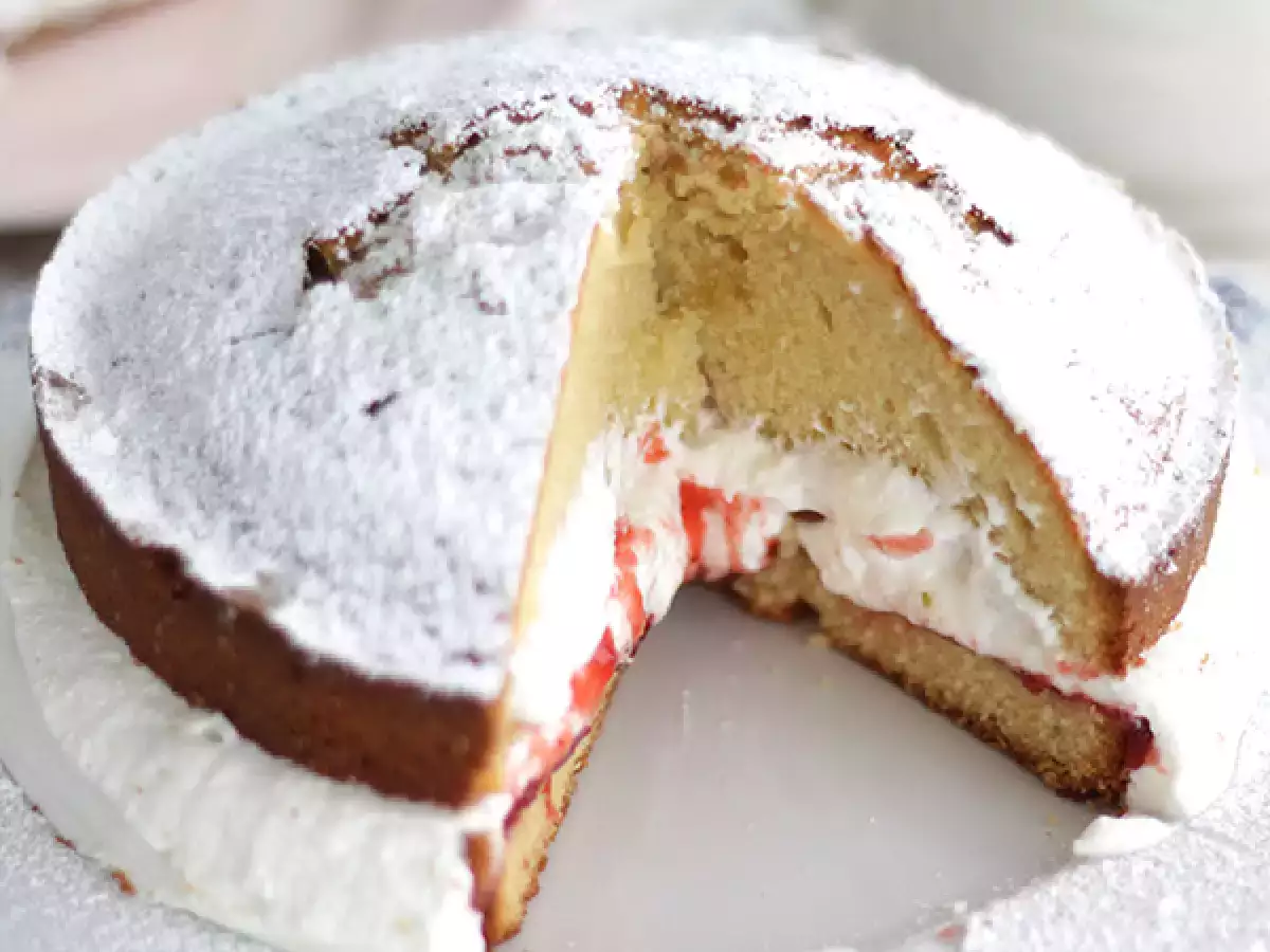 Recept Victoria sponge cake ultra moelleux
