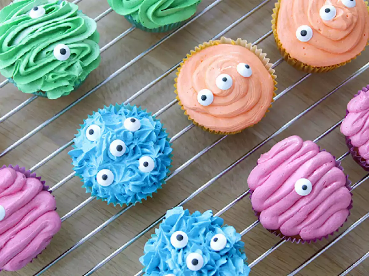 Recept Halloween-monstercupcakes
