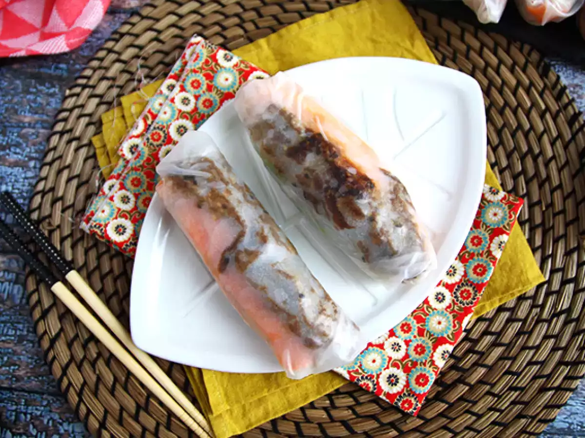 Recept Loempia's met gemarineerd rundvlees