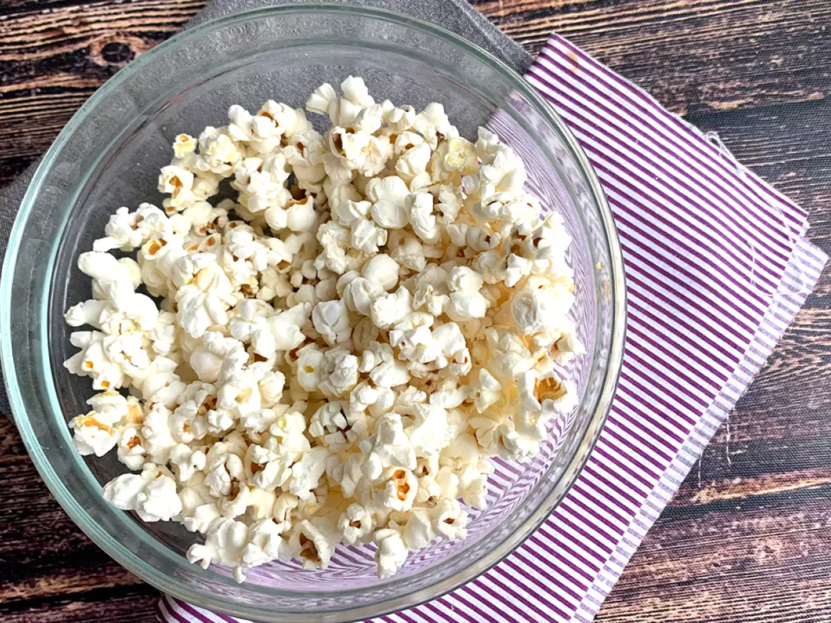Recept Olievrije magnetron popcorn