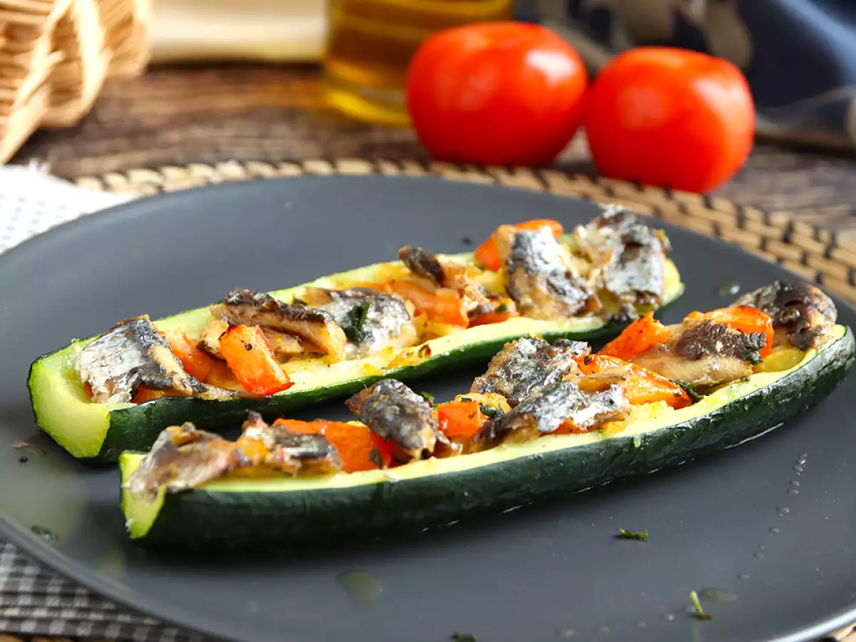 Recept Hoe maak je courgettes gevuld met sardines?