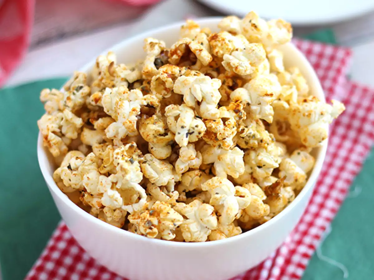 Recept Popcorn met pizzasmaak