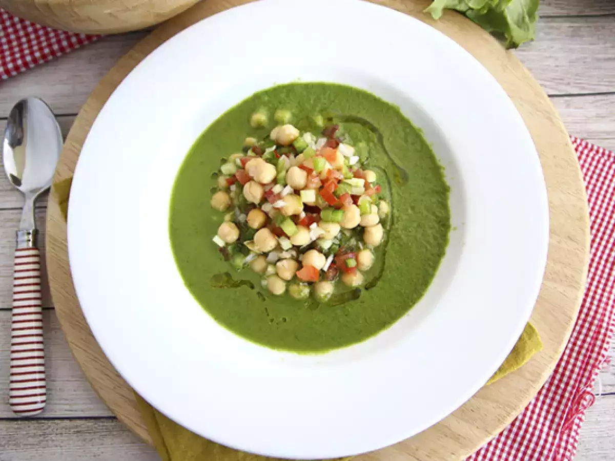 Recept Sla-soep met kikkererwtensalade