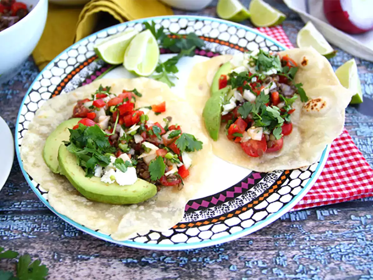 Recept Vegetarische taco's met linzen