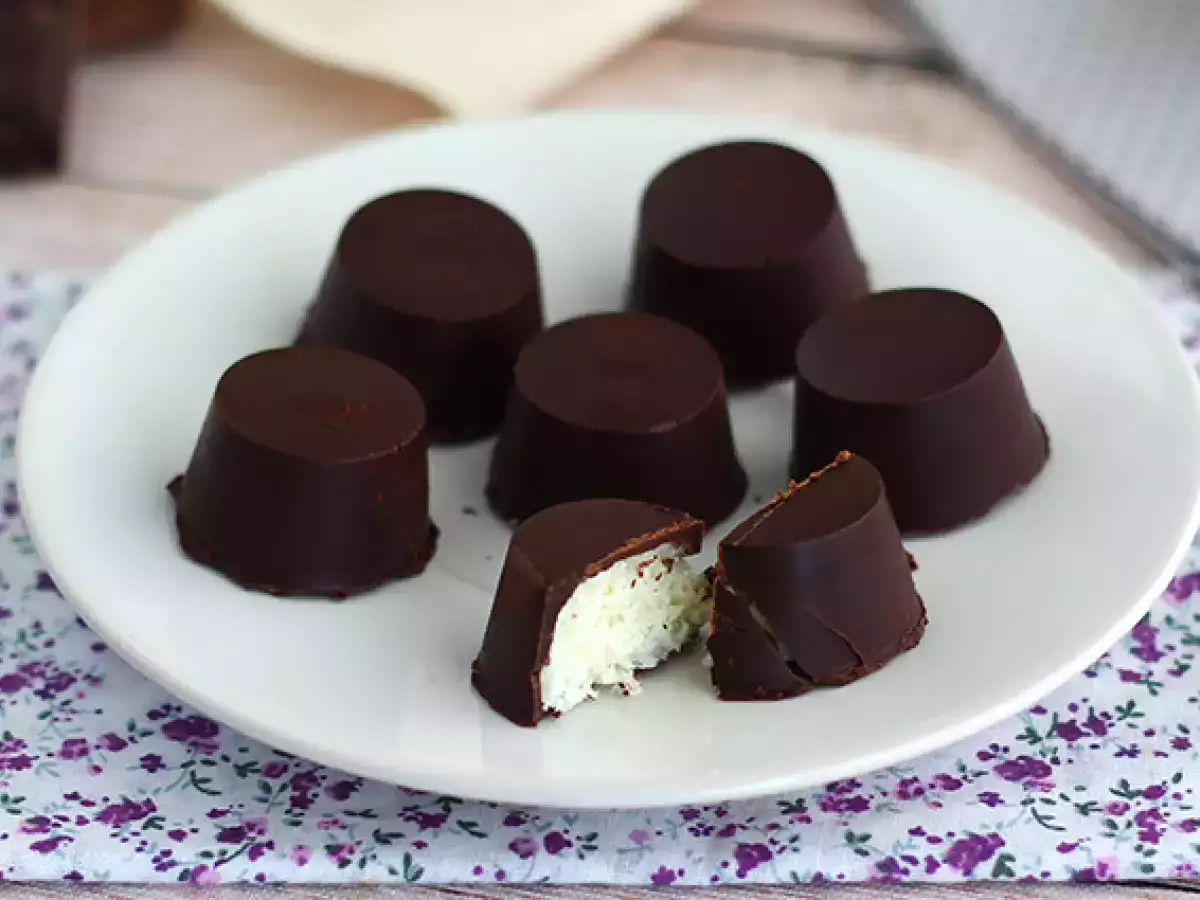 Recept Chocolaatjes met kokosvulling in bounty-stijl