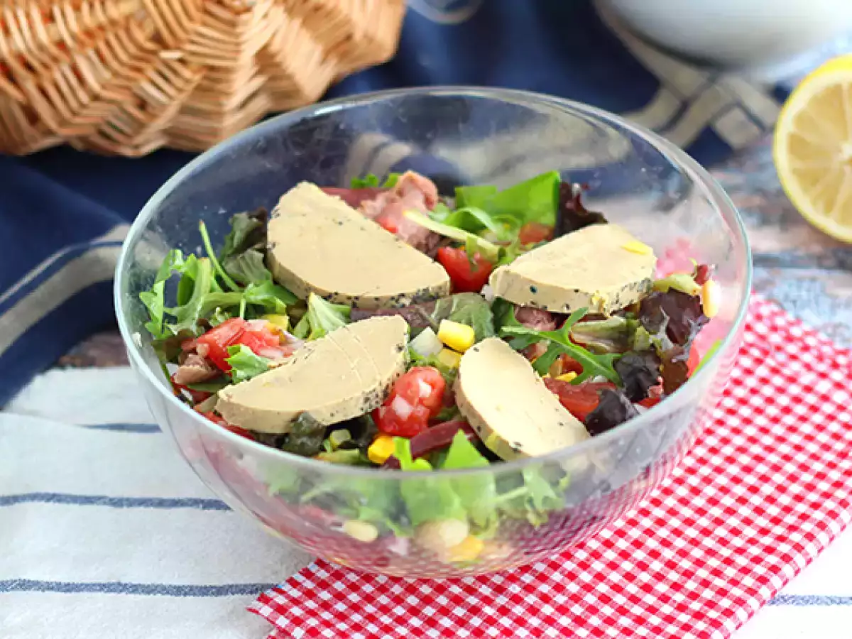 Recept Landaise salade met foie gras (salade uit de périgord)