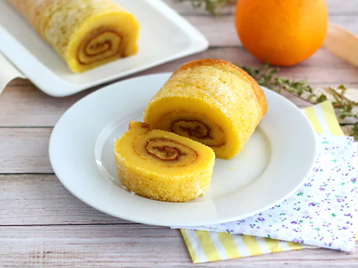 Recept Portugese sinaasappelrolcake - torta de laranja