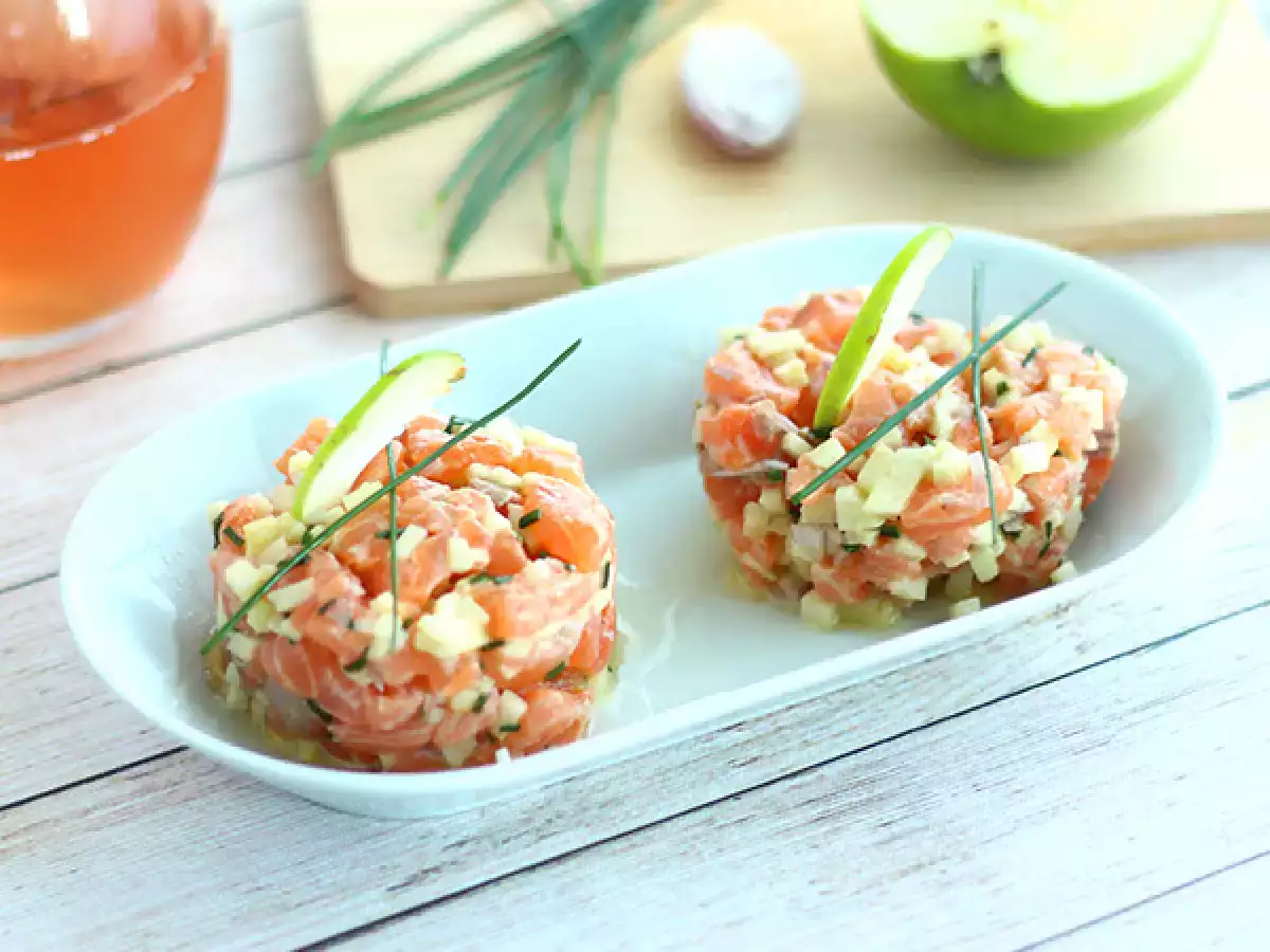 Recept Tartaar van verse zalm en groene appel