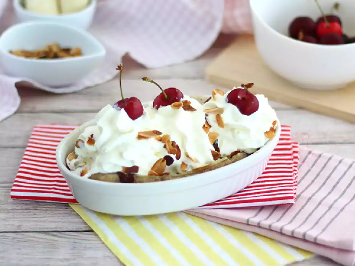 Recept Banana split, het beroemde ijsdessert