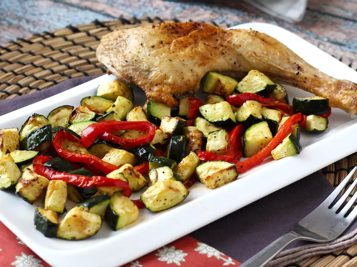 Recept Kip met paprika en courgette in de friteuse: klaar in 20 minuten!