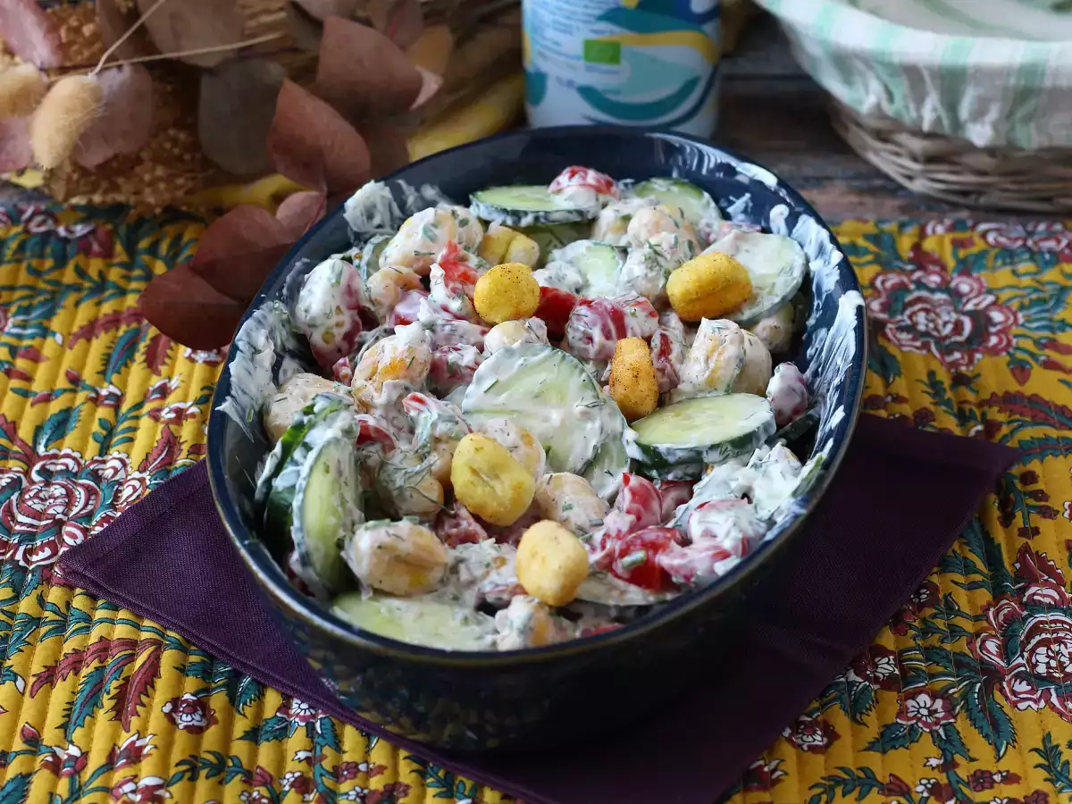 Recept Krokante gnocchi salade, ultra trendy, smakelijk en evenwichtig, perfect voor de zomer!