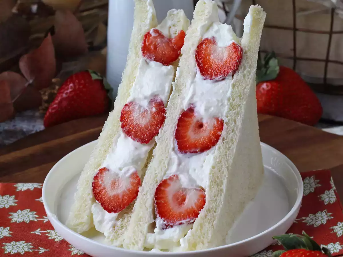 Recept Ichigo sando, het japanse aardbeienbroodje!