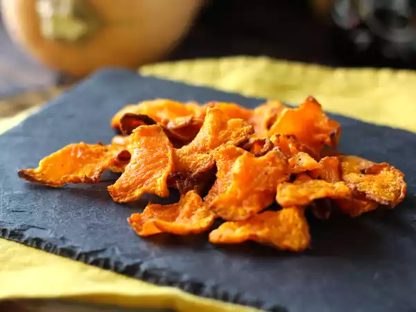 Recept Pompoenchips in airfryer: licht en lekker