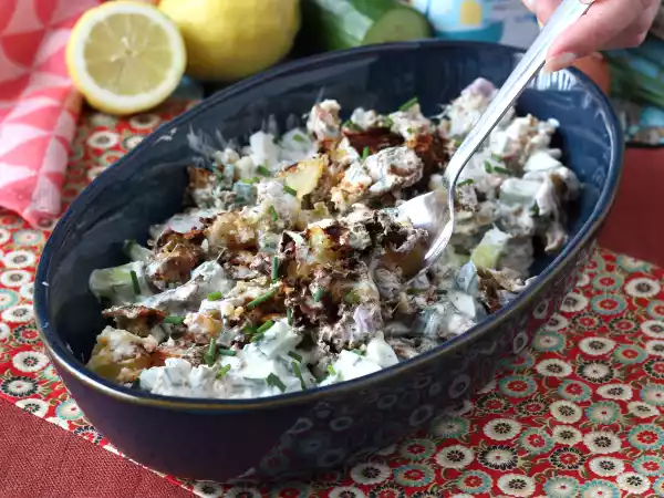 Recept Komkommer en krokante aardappelsalade