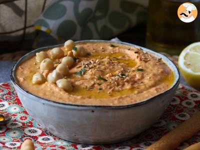 Recept Rode peper hummus