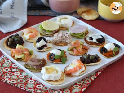 Recept Blini schotel met vullingen, het perfecte gevarieerde aperitief voor de feestdagen