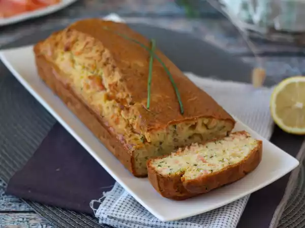 Recept Taart met gerookte zalm, citroen en bieslook