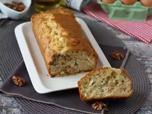 Recept Taart met spek, geitenkaas en walnoten